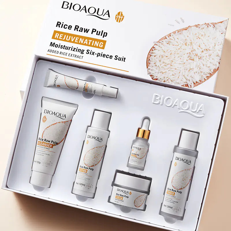 BIOAOUA Rice Essence Hydrating Skincare Set (6 Pieces)