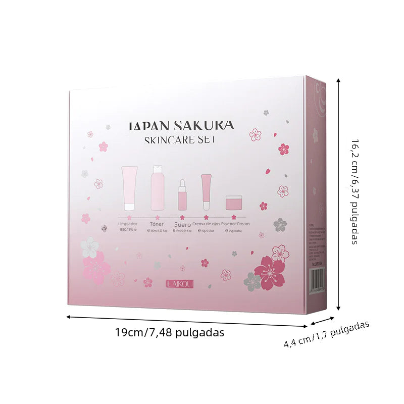 LAIKOU Cherry Blossom Skincare Set - 5 Pieces Gift Box