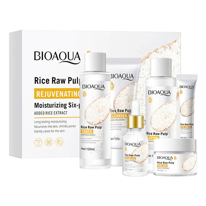 BIOAOUA Rice Essence Hydrating Skincare Set (6 Pieces)
